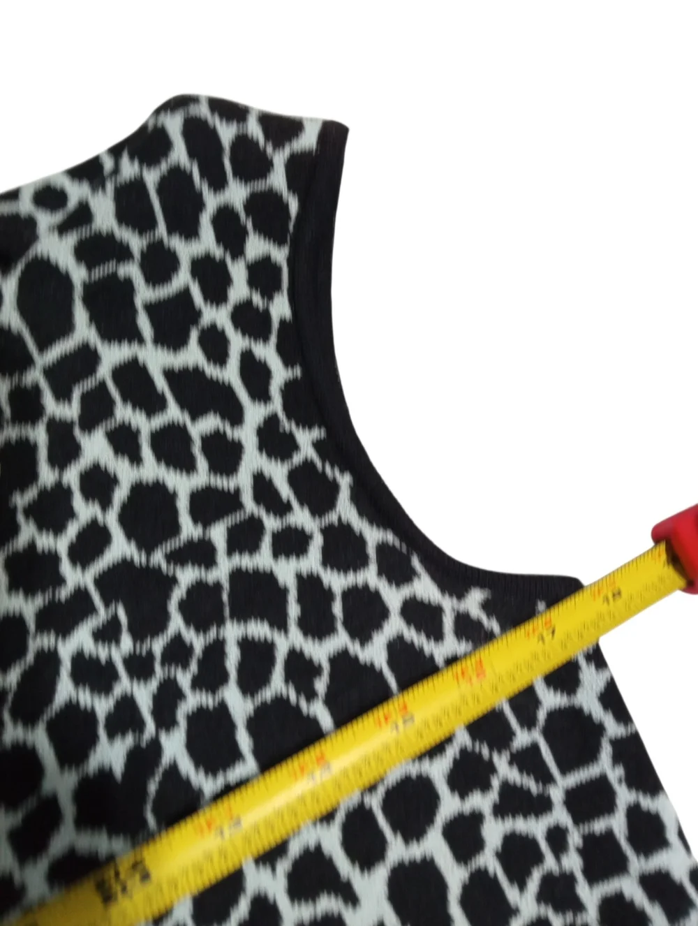 St John Sport Knit Dress Sleeveless Animal Print Shift Designer Classic Dress P